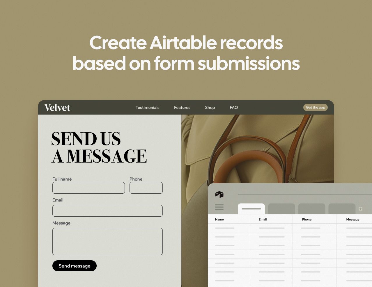 Create Airtable recods based on form submissions