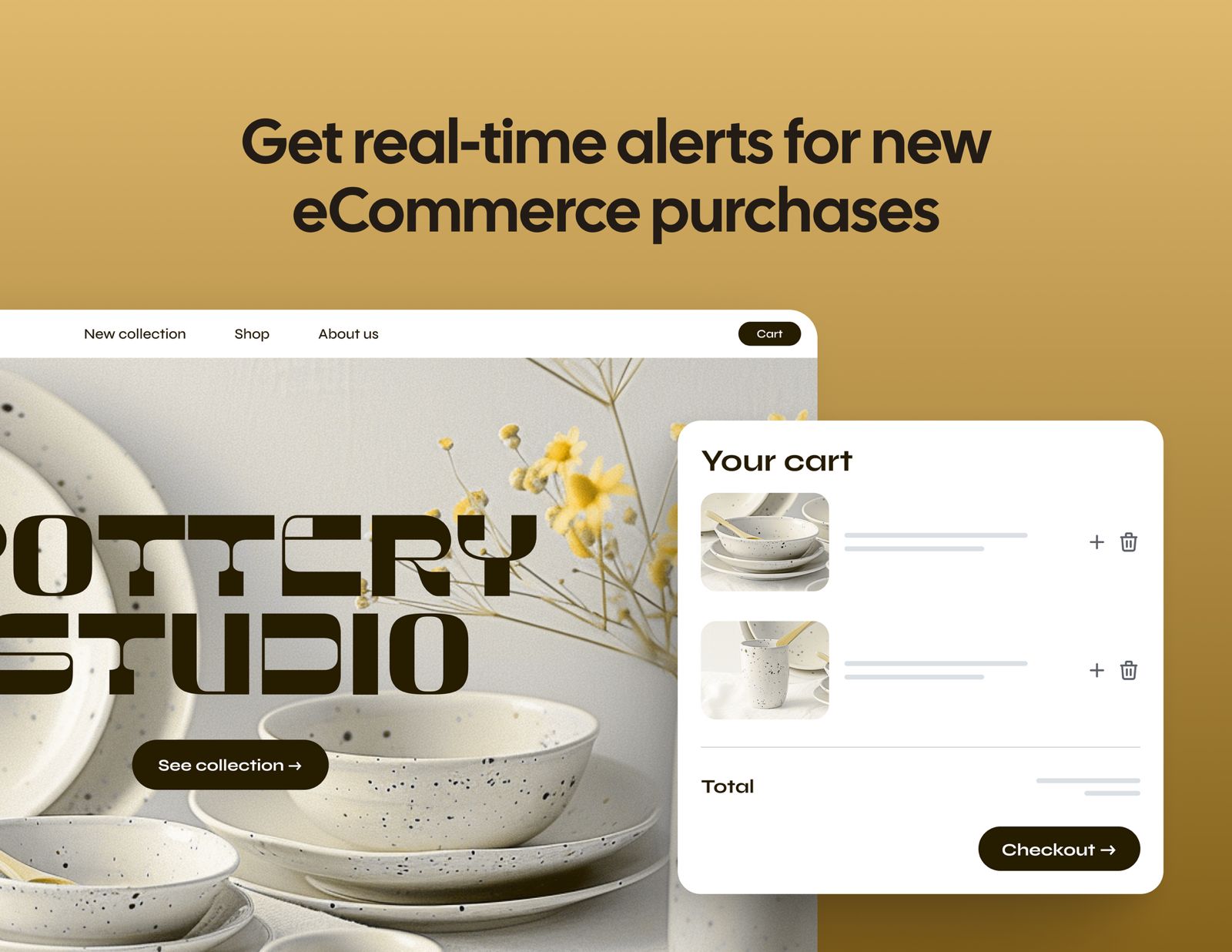 Get alerts from ecommerce